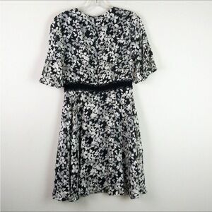 Floral Black and White Dress